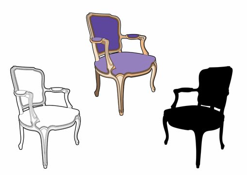 Chair purple style
