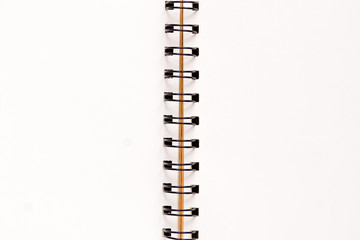 Clean note book for goals and resolutions. mockup for your design. Spiral note book background.