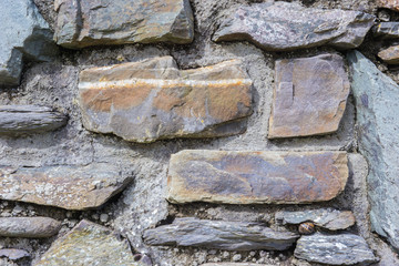 Grey stones wall for background