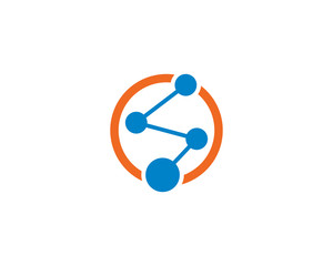 molecule logo vector icon illustration design