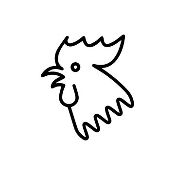 Cock bird animal icon
