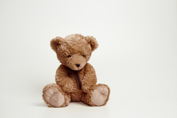 Obraz premium Teddy bear isolated on white background.
