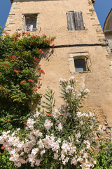 Fototapeta na wymiar Typical old stone houses in Gordes village, Vaucluse, Provence, France