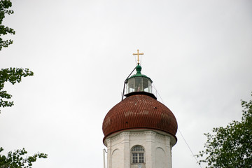 SOLOVKI,  Ascension church-lighthouse on Sekirnaya mountain on in the Holy Ascension skete. The...
