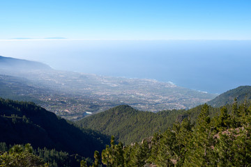 Naklejka premium view on puerto de la cruze from mountains Tenerife