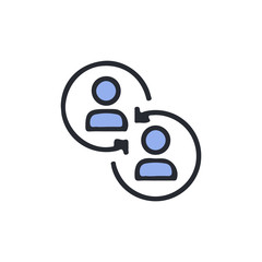 Group video talk icon