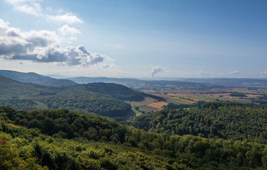 Sandstone rock formation Hohenstein in Germany