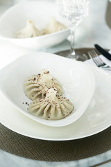 Traditional Georgian dumplings