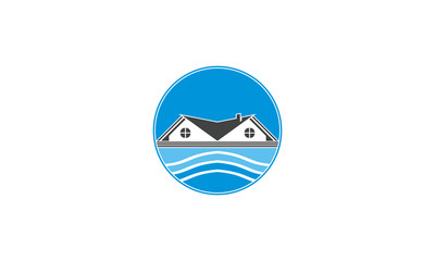Home property and wave icon