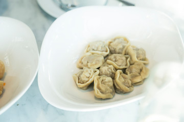 Homemade Russian dumplings