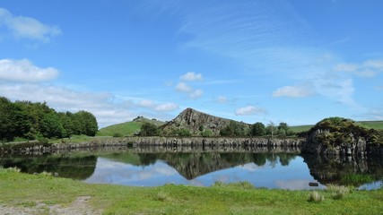 Fototapeta na wymiar Cawfield's quarry, Hadrian's Wall in Northumberland, UK