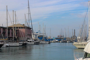 Fototapeta premium cityscapes of the port city of Genoa