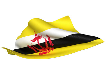 ブルネイ国旗　比率1:2