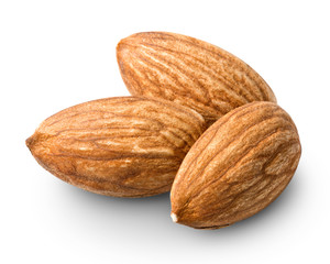 Three almonds nuts