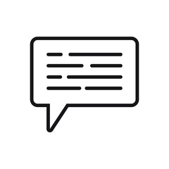Speech bubble icon, chat bubble art vector icon for apps and websites