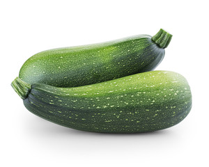 Two zucchini courgettes