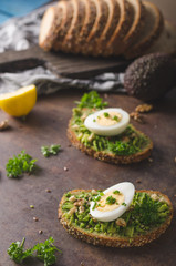 Homemade healthy avocado bread