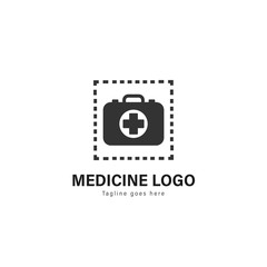 Medic logo template design. Medic logo with modern frame vector design