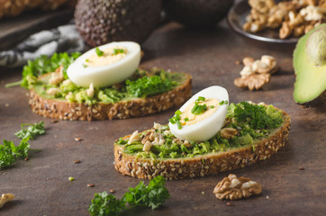 Homemade healthy avocado bread