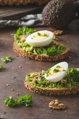 Homemade healthy avocado bread