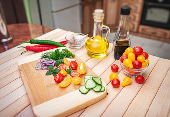 Fresh vegetables in the kitchen