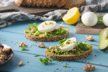 Homemade healthy avocado bread