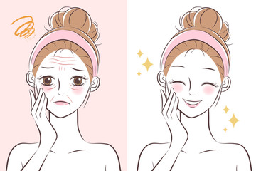 face of old and young