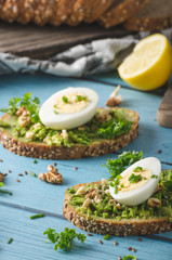 Homemade healthy avocado bread