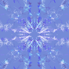 Abstract feather pattern on a gray blue background
