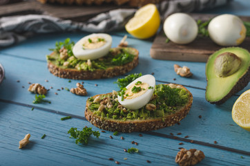 Homemade healthy avocado bread