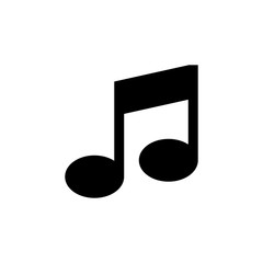 Music note icon, vector, logo