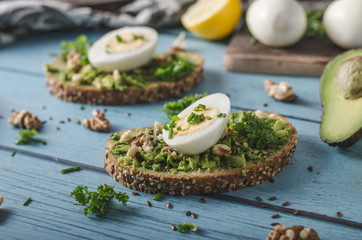 Homemade healthy avocado bread