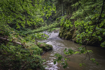 River Hornad in Slovak Paradise mountain range in Slovakia