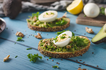 Homemade healthy avocado bread