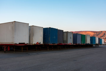 Fototapeta na wymiar cargo containers in the port