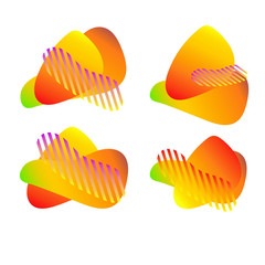 Liquid Abstract Shape Gradients. Fluid Colorful 3D Background. Trendy Design Composition For Flyer, Banner, Magazine, Brochure, Website, Cover, Poster, Mobile App. Vector Illustration, Eps 10.