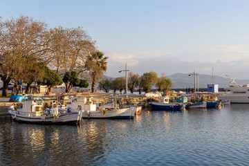 Fototapeta premium Quay of the city of Kalamata (Greece, Prefecture of Messinia, Peloponnese)