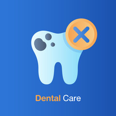 Dental care concept. Bad hygiene teeth, prevention, check up and dental treatment.