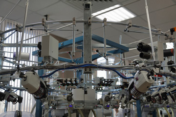 Automatic line for sewing clothes from synthetic and knitted fabrics