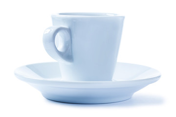 little white coffee cup isolated