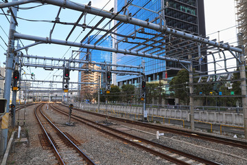 Naklejka premium 大崎駅の線路