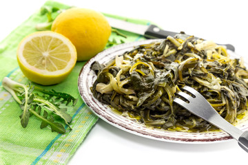 A dish of rare boiled grass 