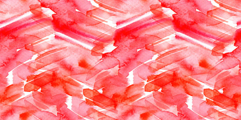 Abstract red on white hand drawn seamless pattern