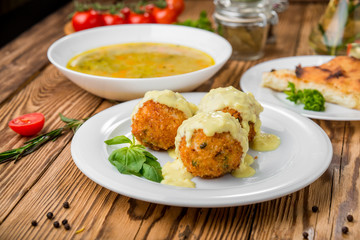 Healthy food beautiful and tasty food on a plate