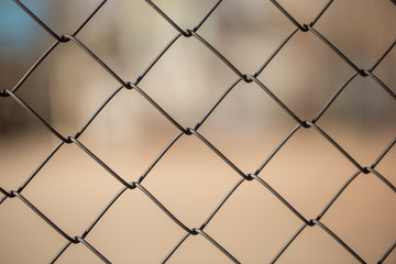 Naklejka premium The grille fence background. Space for text