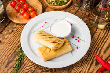 Healthy food beautiful and tasty food on a plate