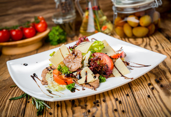 Healthy food beautiful and tasty food on a plate