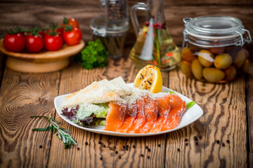 Healthy food beautiful and tasty food on a plate