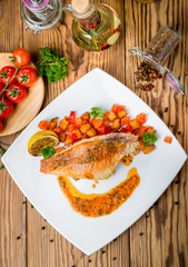 Healthy food beautiful and tasty food on a plate