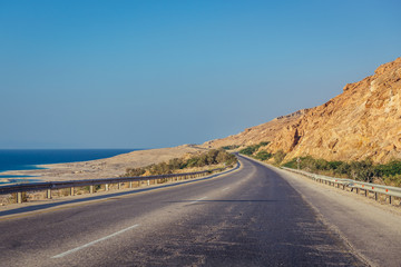 So called Dead Sea Highway in Jordan